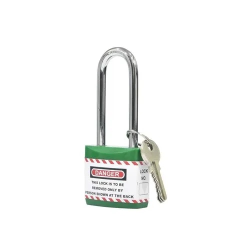 Supplier of Lockout Jacket Padlock with Long Shackle Green Color in UAE
