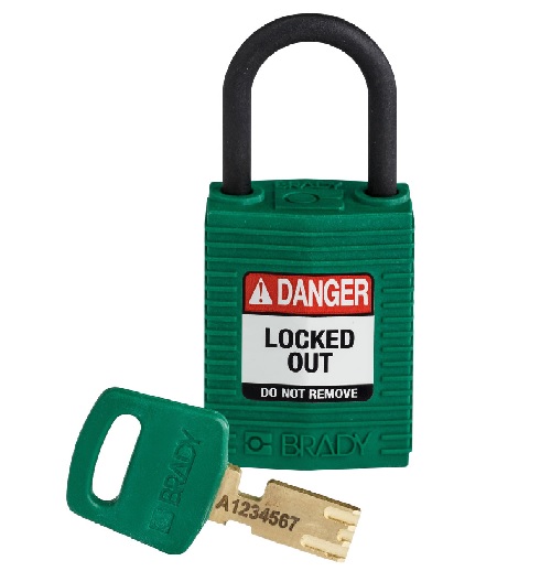 Supplier of Lockout Padlock Keyed Alike Safety Padlock Green Plastic Shackle in UAE
