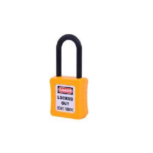Supplier of Lockout Padlock Keyed Alike Safety Padlock Yellow Plastic Shackle in UAE