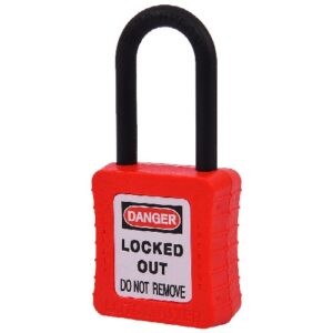 Supplier of Lockout Padlock Keyed Differ Safety Padlock Red Plastic Shackle in UAE